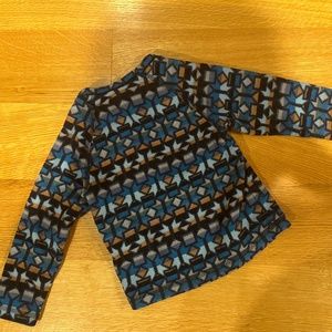 Patagonia Micro D fleece crew neck sweater blue print